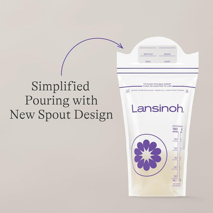 Lansinoh Breastmilk Storage Bags, 100 Count, BPA Free and BPS Free (Packaging May Vary)