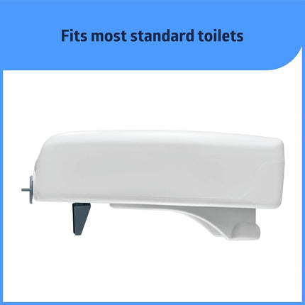 Medline 5" Standard Raised Toilet Seat with Lock and No Arms - A Medical Seat Riser for Seniors, Adults and Elderly or Post-Surgery Recovery, 1 Ct.