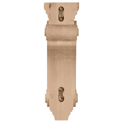 Ekena COR03X08X13HARW 3 7/8-Inch Width x 8-Inch Depth x 13-Inch Height Los Angeles Hollow Back Corbel - Rubber Wood