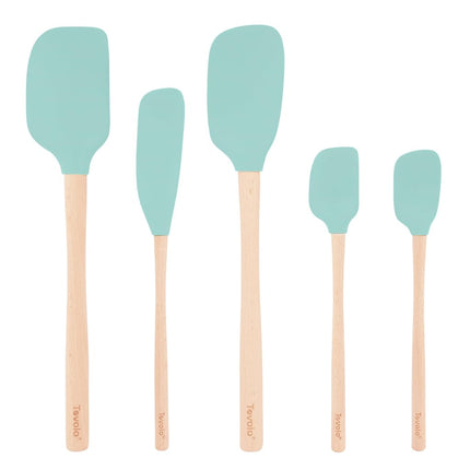 Tovolo Silicone Spatula with Wooden Handle Set of 