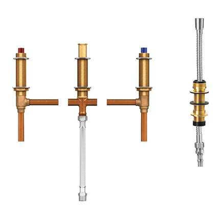 Moen 9792 Two-Handle Roman Tub Adjustable Valve with Shower Diverter, 1/2-Inch CC Connection, or Unfinished, 0.5