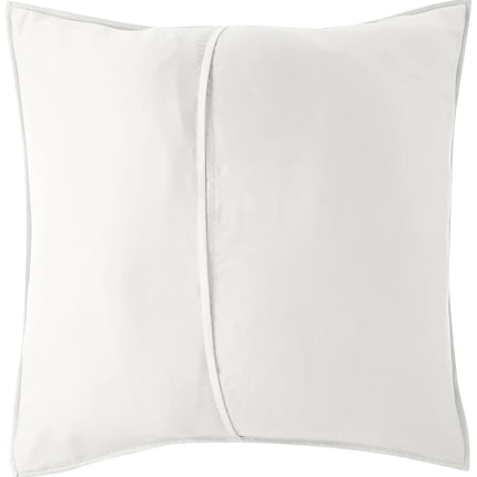 Amazon Aware Recycled Polyester and Cotton Blend Quilted Sham, Large Euro, Ivory