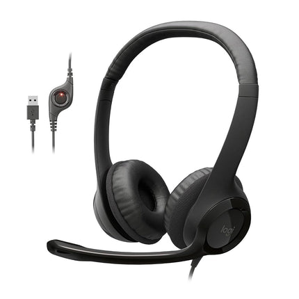 Logitech H390 Wired Headset for PC/Laptop, Stereo 