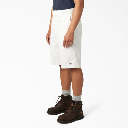 Dickies mens 13 Inch Loose Fit Multi-pocket Work athletic shorts, White, W50 US