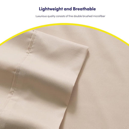 Sweet Home Collection Twin XL Size Bed Sheets - 4 Piece 1500 Thread Count Fine Brushed Microfiber Deep Pocket Twin X-Large Sheet Set Bedding - 1 EXTRA PILLOW CASES, GREAT VALUE, Twin XL, Beige