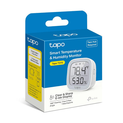 Tapo Temperature & Humidity Monitor T315, 2.7in E-Ink Display