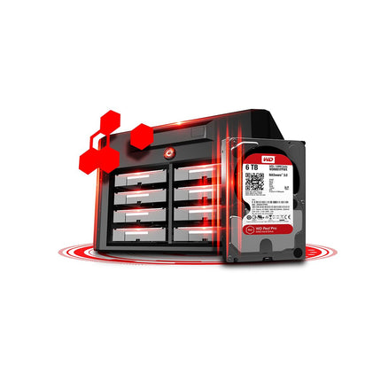 Disco duro interno WD Red Pro 24TB NAS de 3,5" - 7200 RPM, SATA 6 Gb/s, CMR, 512MB de caché