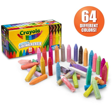 Crayola 51-2064 Washable Sidewalk Chalk, Multi-Colour