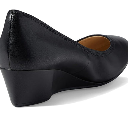 Cole Haan Women's Sloane Wedge Pump, Black Leather, 4.5 UK