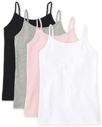 The Children's Place Girls Basic Camisole, 4 Pack,