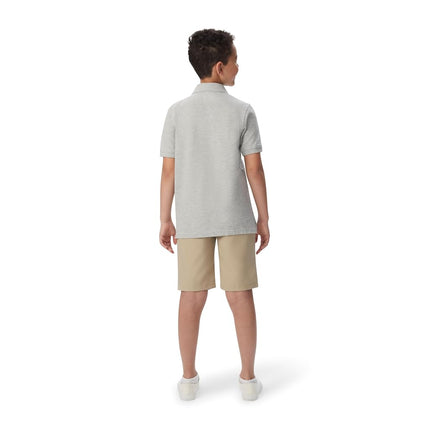 French Toast Kids' Pique Polo (Standard & Husky) Heather Gray
