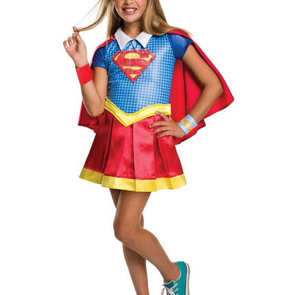 Rubies Supergirl Deluxe Costume, Kids DC Super Her