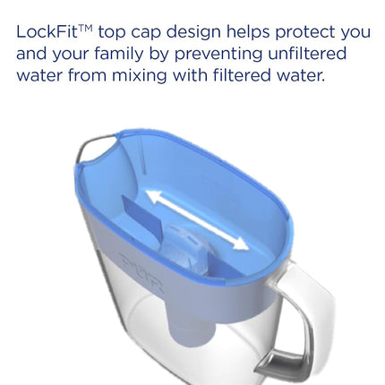 PUR Plus 7-Cup Water Filter Pitcher with 1 Genuine PUR Plus Filter, 7-Cup Capacity, White (PPT710WA)