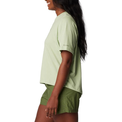 Columbia Women's North Cascades Relaxed Tee, Sage Leaf/Outdoors Club, Small