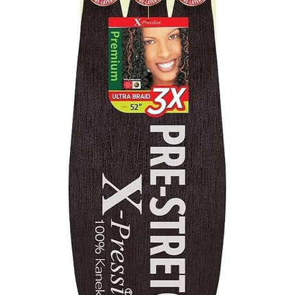 Outre X-Pression Pre-Stretched 6X Ultra Braid 52 (1B Off Black)