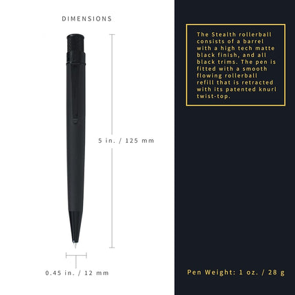 Retro 51 Tornado™ Stealth - Black Rollerball