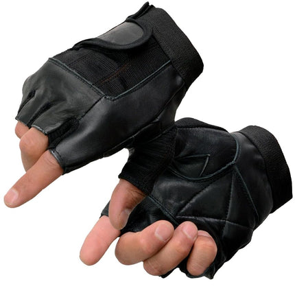 Shaf International Men's Fingerless Gloves (Black,
