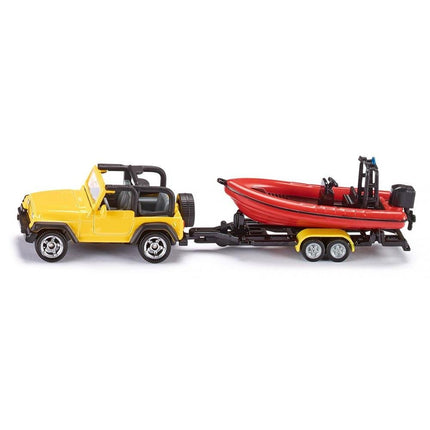 SIKU 1:87 SCALE JEEP WITH BOAT