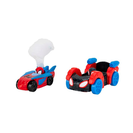 Jazwares Marvel Spidey and His Amazing Friends Construction Zone Chaos Track Set - 2-Foot High Dual Race Track with Zip Line, Play Zones, and Exclusive Vehicles