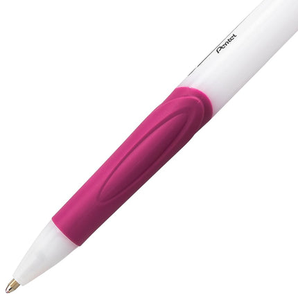 Pentel GlideWrite Ballpoint Pen with TechniFlo Ink, (1.0mm) Medium Line, Burgundy Ink, Box of 12 (BX910-BG)