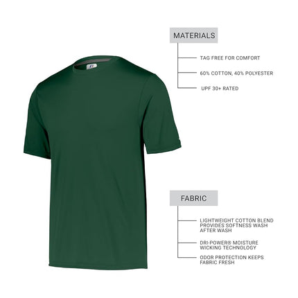 Russell Athletic Men's Performance T-Shirt, Dark Green, XX-Large