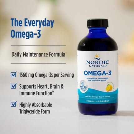 Nordic Naturals Omega-3 Lemon 8 fl oz 237 ml