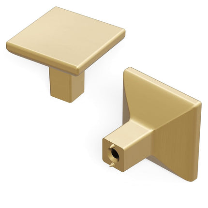 Hickory Hardware Skylight Collection Square Cabinet Knobs, Kitchen Handles for Cabinets and Drawers and Bathroom Hardware, 1-1/4 Inch, Champagne Bronze, 1 Pack