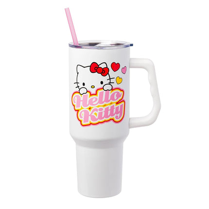 Silver Buffalo Sanrio Hello Kitty Name and Hearts 