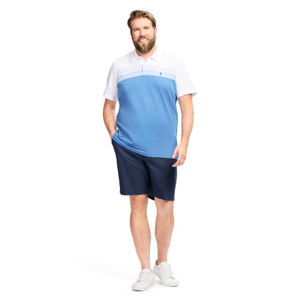 Izod Men's Big and Tall Advantage Performance Short Sleeve Polo Shirt, Bright White, XL