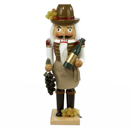 (38cm ., Brown) - Kurt Adler J1160 Wooden Wine Grower Nutcracker, 38cm