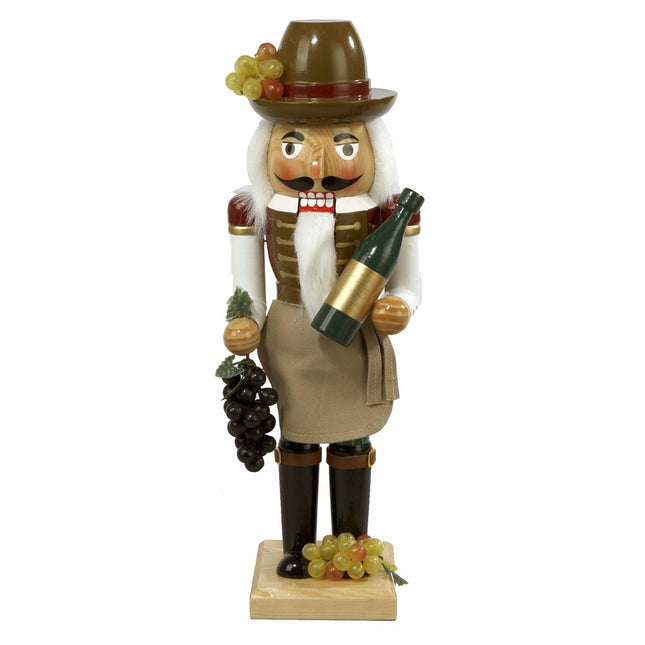 (38cm ., Brown) - Kurt Adler J1160 Wooden Wine Grower Nutcracker, 38cm