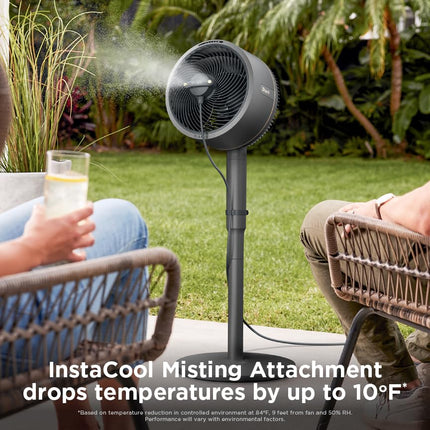 Shark FlexBreeze Pedestal & Tabletop Oscillating Fan with Remote, Indoor & Outdoor, Portable, Corded & Cordless with InstaCool Misting Attachment, White, FA222WH