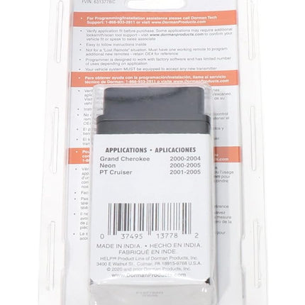 Dorman 13778 Keyless Entry Remote 3 Button Compatible with Select Models (OE FIX)