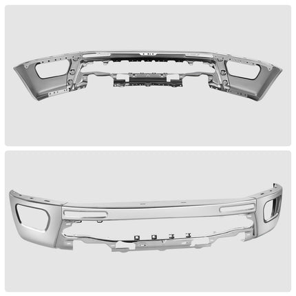 DNA MOTORING Front Bumper Compatible With Ford Ranger 2019-2024, Fits Models with Fog Lamps, FO1002437, Chrome, BUMP-F-FR19-FB-02-CH