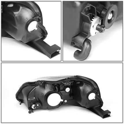 DNA Motoring OEM-HL-0006-R Reemplazo de faro derecho estilo fábrica cromado para Civic 99-00