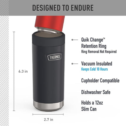 Granite-Stainless Slim Can Insulator(Holds 12oz Slim Can)