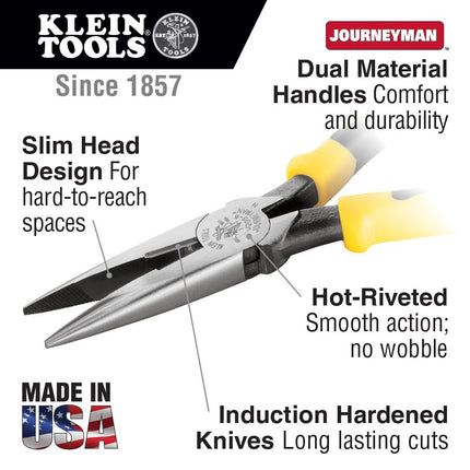 Klein Tools J203-6 6-Inch Journeyman Standard Long-Nose Pliers by Klein Tools