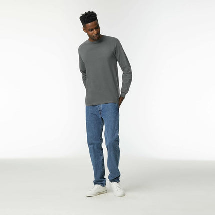 Gildan Men's, Ultra Cotton Long Sleeve T-Shirt, Style G2400, Black, XL