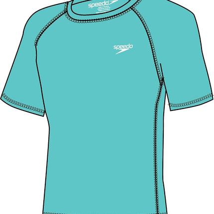 Camiseta de natación de manga corta unisex Speedo con protección UV Easy Tee Rash Guard, Loose Arctic Glass, XXL