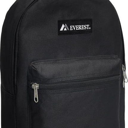 Everest Luggage Basic Backpack, Black, Medium