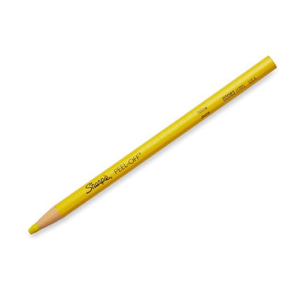 Sharpie® Peel-Off China Marker Grease Pencils, Fine Point, Yellow, Box of 12