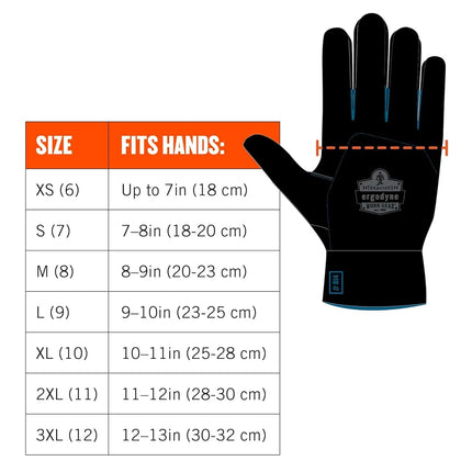 Ergodyne unisex adult ANSI A5 Coated Waterproof CR Gloves, Orange, X-Large Pack of 1 US, 7551