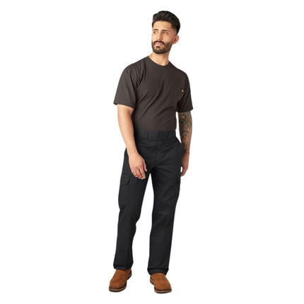 Dickies Men's Relaxed Fit Straight Leg Cargo Work Pant, Black, 38x30