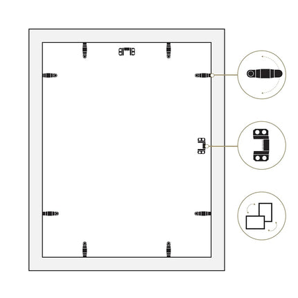 MCS Industries Inc 63755 24x36 Inch Studio Gallery, White Woodgrain Frames