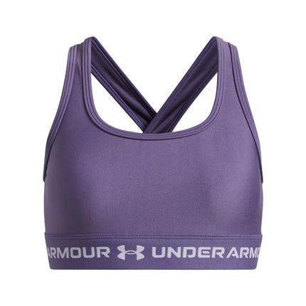 Under Armour Girls Crossback Sports Bra Purple XL