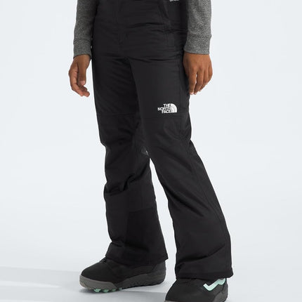 Pantalones de esquí con aislamiento para niña The North Face Freedom | Pantalones de nieve impermeables para esquí y snowboard, polainas en los tobillos, cintura ajustable, negro TNF, talla XXG