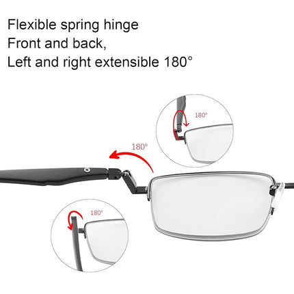 Photochromic Progressive Multifocus Reading Glasses W/Spring Hinges 180° Transition Multifocal UV400 Sunglasses Sun Readers Blue Light Blocking Computer Eyeglasses Anti Glare Presbyopia for Men Women