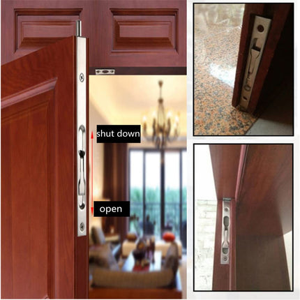 szhdxsy Hidden Latch & Bolt 304 Stainless Steel 6 inch(15cm) Security Door Bolt Latch, Double Door Lever Action Flush Bolt Latch, French Door Slide Bolt Lock,Silver (2-Pack)