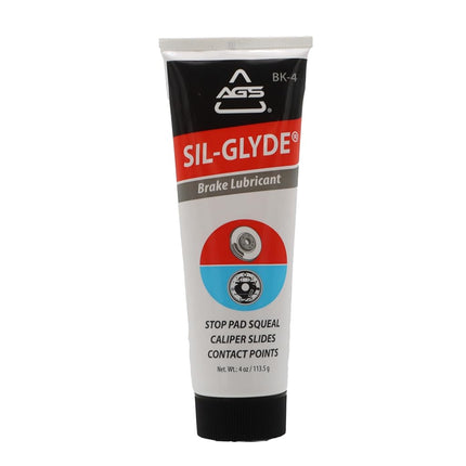 AGS SIL-Glyde 4 oz Tube Silicone Based Brake Assembly Lubricant for Eliminating Disc Brake Squeal - Moisture Proof, Heat Resistant, Rust and Corrosion Protector