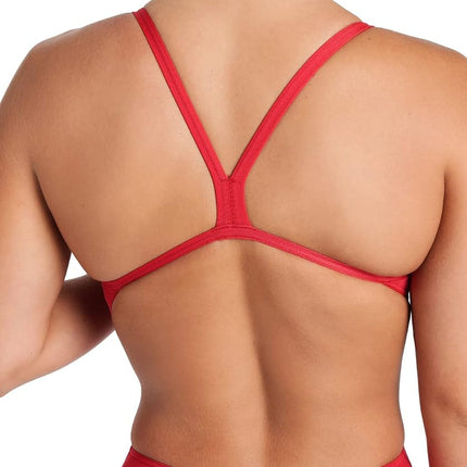 Arena Women's Standard Team Swimsuit Challenge Solid, Red-White, 22